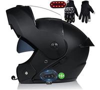 Casque De Moto Bluetooth Sans Fil Pour Scooter Chopper Avec Microphone Et Haut-Parleur - Restez Connecté Même Lorsque Vous Êtes Sur La Route Et Protégé Homologation ECE A,M(57-58CM)