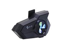 Casque de moto - Casque audio interphone, assistant vocal, écouteurs antibruit | Dispositif de lumières LED colorées pour le cyclisme, le ski, le VTT, la motoneige et l'aventure en plein air