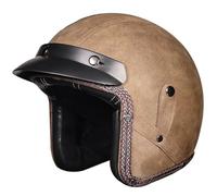 Casque De Moto, Casque Moto Scooter avec Doublure IntéRieure Amovible, Casque Bol Homologué ECE, Demi-Casque De Moto RéTro 3/4 Ouvert avec VisièRe H, XL=59-60CM