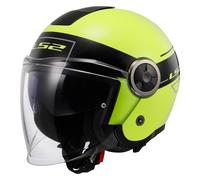Casque De Moto Classique Classy LS2 OF620 (Noir/Fluogelb) Taille: XL (61)