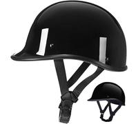 Casque de moto de style allemand, demi-casque fin pour hommes et femmes adultes, casque demi-coque DOT fantaisie, casque rétro demi-visage pour cruiser, scooter, chopper, homologué DOT A2,S/(55~56cm)