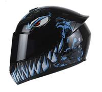 Casque de moto ECELEN casque de moto personnalité du pilote casque intégral-bleu venin bleu venin#M M