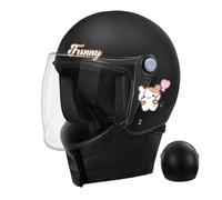 Casque De Moto - Équipement De Protection Coupe-vent Par Temps Froid, Cache-cou Amovible | Chapeau Ďe Sécurité Pour Scooter D'hiver, Visière Thermique | Cyclisme Sur Route, VTT, Confort ABS Toutes Sai