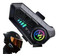 Casque de moto étanche - Casque sans fil avec interphone, réduction du bruit - Appareil de communication pour motocyclistes, équipement audio sûr pour la conduite et les randonnées