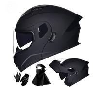 Casque de Moto IntéGral à Double VisièRe pour Adultes Et Enfants, Casque de Course de Moto de Rue, Homologué Dot, avec Gants, Masque, VisièRe Respirante de Vision Nocturne(P20,M(55-56cm))