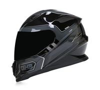 Casque de Moto intégral, Casque de Route Unisexe, Casque de Moto à Double visière, certifié ECE 22.06, Convient aux Adultes des Deux sexes. A,L