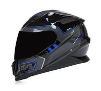 Casque de Moto intégral, Casque de Route Unisexe, Casque de Moto à Double visière, certifié ECE 22.06, Convient aux Adultes des Deux sexes. C,XL
