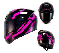 Casque de Moto intégral léger avec Pare-Soleil intégré, homologué Dot, réduction du Bruit du Vent, Doublure évacuant l'humidité pour Une Conduite Toutes Saisons,Color S-L
