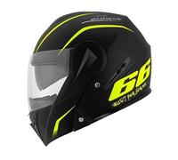 Casque De Moto IntéGral Modulable avec Double VisièRe, Casque De Moto LéGer Homologué Ece pour Hommes Et Femmes A,L:59-60CM