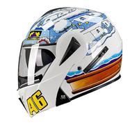 Casque De Moto IntéGral Modulable avec Double VisièRe, Casque De Moto LéGer Homologué Ece pour Hommes Et Femmes D,L:59-60CM