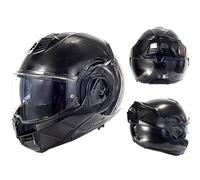 Casque de Moto Intégral Modulaire Casque de Moto Rabattable a 180 Degrés Casque de Moto Intégral a Double Lentille Certification ECE Casque Intégral Toutes Saisons F,L56~57CM