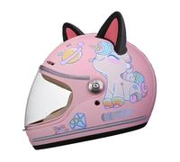 Casque De Moto Intégral Pour Enfants,Casque De Karting À La Mode Et Mignon Pour Garçons Et Filles,Approuvé Par La ECE,Avec Visière,Boucle De Déverrouillage Pour Motocross Pour Jeunes A,46-52cm