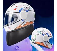 Casque De Moto Intégral Rétro Pour Enfants Casque Électrique Route Quatre Saisons Moteur Intégral Casque Avec Pare-Soleil 6-12 Ans Pour Garçons Et Filles B,48~55CM