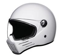 Casque de Moto intégral Vintage, Casque de vélo de Rue approuvé Dot/ECE avec visière Transparente, Casques de Scooter Cafe Racer ATV UTV pour Hommes et Femmes