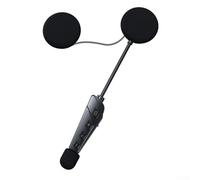 Casque de moto interphone bidirectionnel avec système de communication antibruit et microphone étanche ABS pour demi-casques Noir 13 x 10 x 3,8 cm