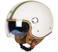 Casque De Moto Jet 3/4 Style Vintage Avec Visière Solaire, Homologué ECE, Pour Hommes Et Femmes, Compatible Avec Scooters, Cruisers Et Cyclomoteurs. A3,M/(54~57cm)