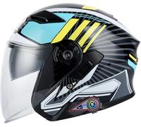 Casque de Moto Jet Casques Bol avec Double Visière Casque Mobylette Rétro Casques de Moto Ouverte avec Bluetooth Homme Femme Casques Scooter, Homologué ECE Cruiser Jet Style Casque
