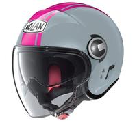 Nolan N21 Visor Dolce Vita, casque à réaction XS Gris Clair/Fuchsia Gris Clair/Fuchsia