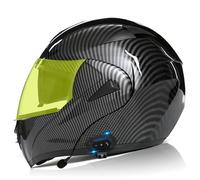 Casque De Moto Modulable À Double Visière avec Bluetooth Intégré, Casque Intégral avec Haut-parleurs Et Microphone Intégrés, Homologué Dot Et ECE pour Hommes Et Femmes,F 3- m (57_58)