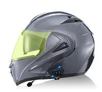 Casque De Moto Modulable À Double Visière avec Bluetooth Intégré, Casque Intégral avec Haut-parleurs Et Microphone Intégrés, Homologué Dot Et ECE pour Hommes Et Femmes,B 3- m (57_58)