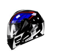 Casque de Moto modulable à visière relevable Double lentille Casques intégraux pour Adultes Trajets urbains Balades Tourisme Ventilation Conception légère