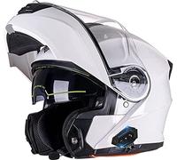 Casque De Moto Modulable Bluetooth Intégré, ECE/DOT Homologué Casque Moto Homme Et Femme Adultes, Casques Modulables Moto AVCE Double Visière Et Microphone B,L=57-58CM