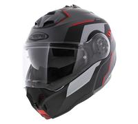 Casque de moto modulable Caberg Duke Evo Move noir mat gris rouge