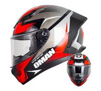 Casque De Moto Modulable Casque Integral avec Visière Adulte Locomotive Casque Motocross DOTECE Homologué Anti-Collision Casques Intégraux pour Hommes Et Femmes 6,XL:61-62CM