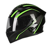 Casque de Moto Modulable Homologué ECE , Casque Intégral Abatible avec Double Visière Solaire, Coque ABS Légère pour Scooter Moto Route(3,M)