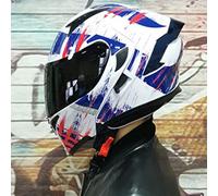 Casque De Moto Modulable, Intégral, Modulable, Homologué ECE, Pour Adulte, Coque Haute Résistance, Double Visière, Pour Homme Et Femme A6,XL/(61~62cm)