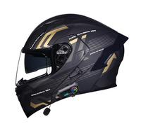 Casque De Moto Modulaire Bluetooth Intégral Homologué DOTECE Casques Motocross Conception De Ventilation Légère avec Double Visière Casque Intégraux pour Hommes Femmes 6,XL:61-62CM