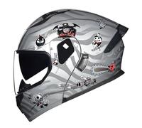 Casque De Moto Modulaire Casque Intégral avec Double Pare-Soleil Casques Intégraux Flip-Up Casque Homologué DOTECE Four Seasons Street Touring Casque pour Hommes Femmes 6,XL:61-62CM