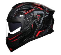Casque De Moto Modulaire Intégral avec Double Visière Anti-UV Moto Casques Intégraux Homme Et Femme DOTECE Homologué Locomotive Casques Modulables De Moto 3,M:57-58CM