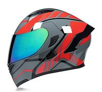 Casque de Moto modulaire pour, Casque de Moto intégral à Double Pare-Soleil Crash, Casques de Motocross approuvés par Le ECE, pour Hommes et Femmes, Casque de motoneige de Course de Scooter