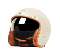 Casque De Moto Ouvert Casque Cyclomoteur Design Classique Casque Rétro 3/4 Homologué ECE 2206 Casque Anti-Collision pour Homme Et Femme B,S=(55-56CM)