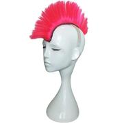 Casque de moto punk pour perruque ou peigne à coq, matériau PET résistant aux intempéries, 30 x 10 cm, jaune, rose, noir, pour casque intégral tout-terrain