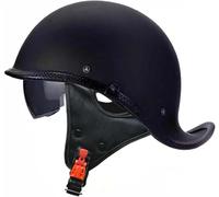 Casque De Moto Rétro Demi-Coque avec Casquette De Baseball, Casque De Moto, Scooter, Cool, Style Allemand, Homologué ECE pour Hommes Et Femmes C,XL61-62CM