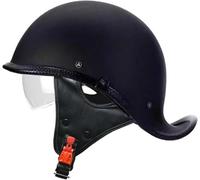 Casque De Moto Rétro Demi-Coque avec Casquette De Baseball, Casque De Moto, Scooter, Cool, Style Allemand, Homologué ECE pour Hommes Et Femmes D,XXL63-64CM