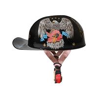 Casque De Moto Rétro ECE Homologué Demi-Casque, Casquette De Baseball Confortable Et Respirante Hommes Et Femmes Street Cruiser Jet Style Casque Hommes Femmes Pour Scooter Cyclomoteur Cruiser Cap