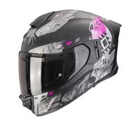 Casque De Moto Scorpion EXO-530 Air Hadji (Noir Mat/rose/gris) Taille: S (55)