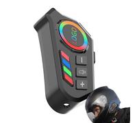 Casque de moto, système de communication pour casque de moto, 8,27 x 4,1 x 2,8 cm, lumière colorée, voix et assistant, suppression du bruit pour le cyclisme, le ski et l'extérieur