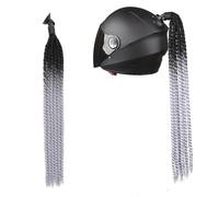 Casque de moto Tresses Pigtails Postiches Décoration de style punk pour queue de cheval