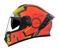 Casque de Moto Unisexe Conforme aux Normes de Certification ECE 22.06 - Casque intégral avec visière, système de Ventilation et Doublure Amovible. G,M