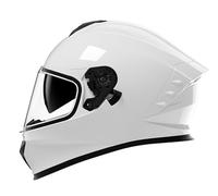 Casque de Moto Unisexe Conforme aux Normes de Certification ECE 22.06 - Casque intégral avec visière, système de Ventilation et Doublure Amovible. A,M