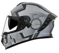 Casque de Moto Unisexe Conforme aux Normes de Certification ECE 22.06 - Casque intégral avec visière, système de Ventilation et Doublure Amovible. F,M