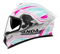 Casque de Moto Unisexe Conforme aux Normes de Certification ECE 22.06 - Casque intégral avec visière, système de Ventilation et Doublure Amovible. B,XXL