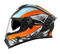 Casque de Moto Unisexe Conforme aux Normes de Certification ECE 22.06 - Casque intégral avec visière, système de Ventilation et Doublure Amovible. H,M