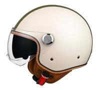 Casque de Moto Vintage avec Double visière, Doublure Amovible, Protection auditive, certifié ECE, Casque de Scooter pour Adulte, Unisexe 3,M54-57CM