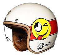 Casque de Moto Vintage, Demi-Casque avec visière, Chapeau Melon avec Lunettes, homologué Dot/ECE, adapté aux Motos, vélos, Scooters et Adultes. C,S