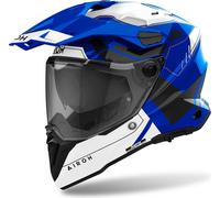 Casque de motocross Airoh Commander 2 Reveal, blanc/bleu, S (55/56)